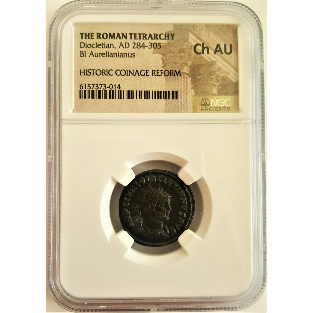 Bullionshark Roman AE Antoninianus of Diocletian (AD284-305) NGC (CH-AU) 