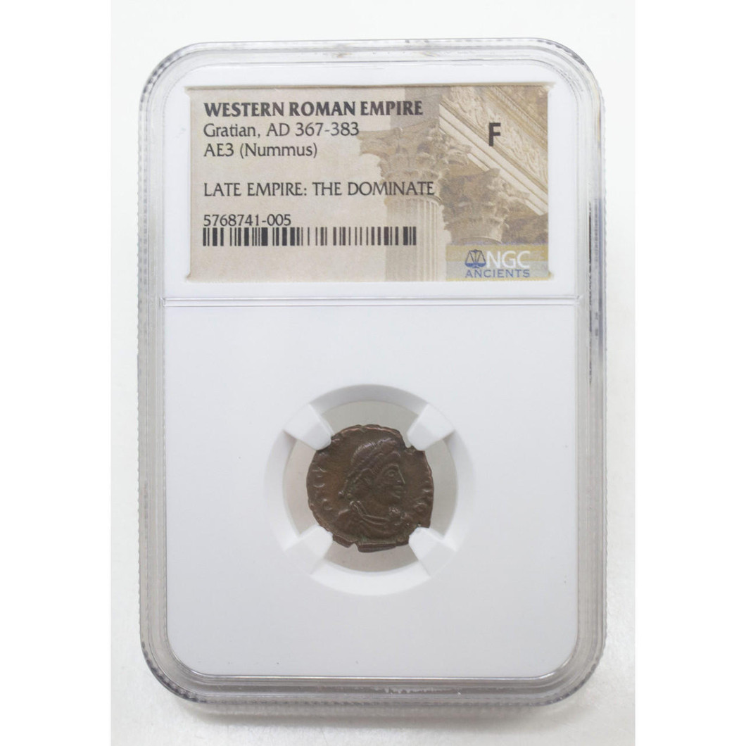 Bullionshark Roman AE of Gratian (AD367-383) NGC (F) 