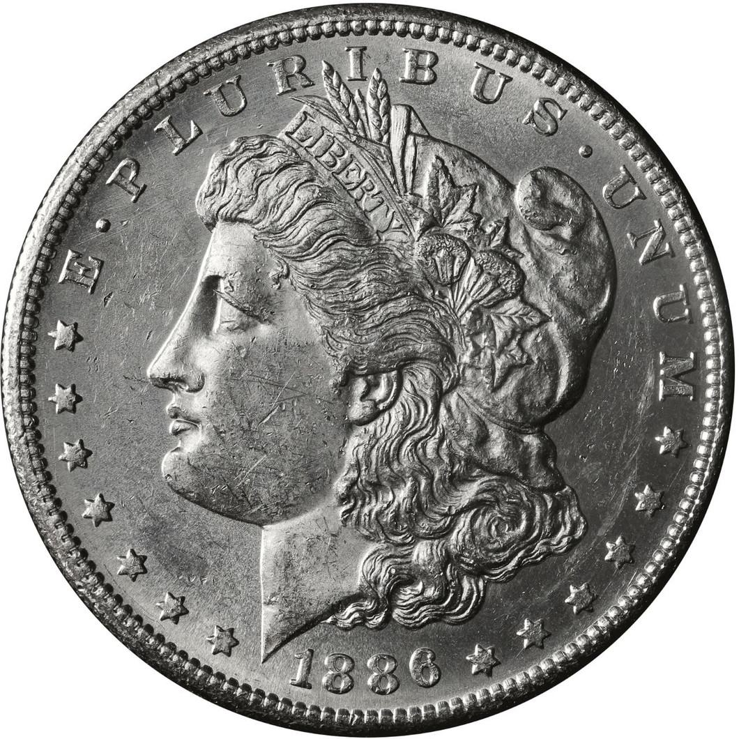 Bullionshark 1886-S Morgan Silver Dollar Brilliant Uncirculated - BU 