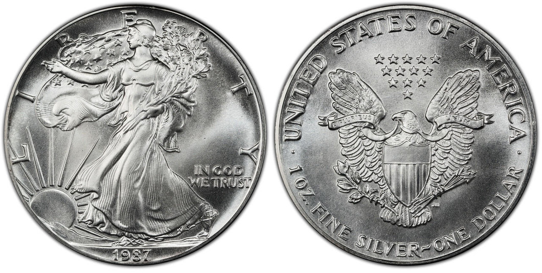  1987 Silver Eagle Brilliant Uncirculated 