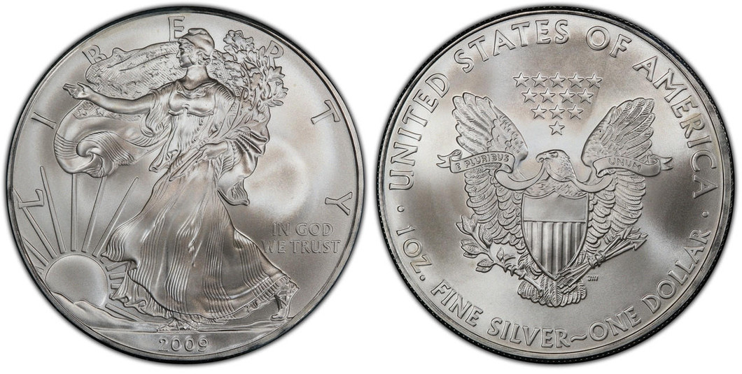 Bullionshark 2009 Silver Eagle Brilliant Uncirculated 