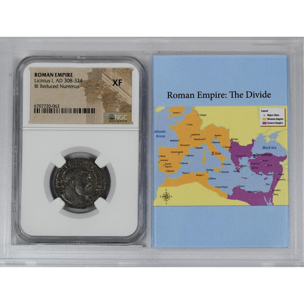 Bullionshark Licinius I, AD 308-324 ROMAN EMPIRE BI Reduced Nummus NGC XF 