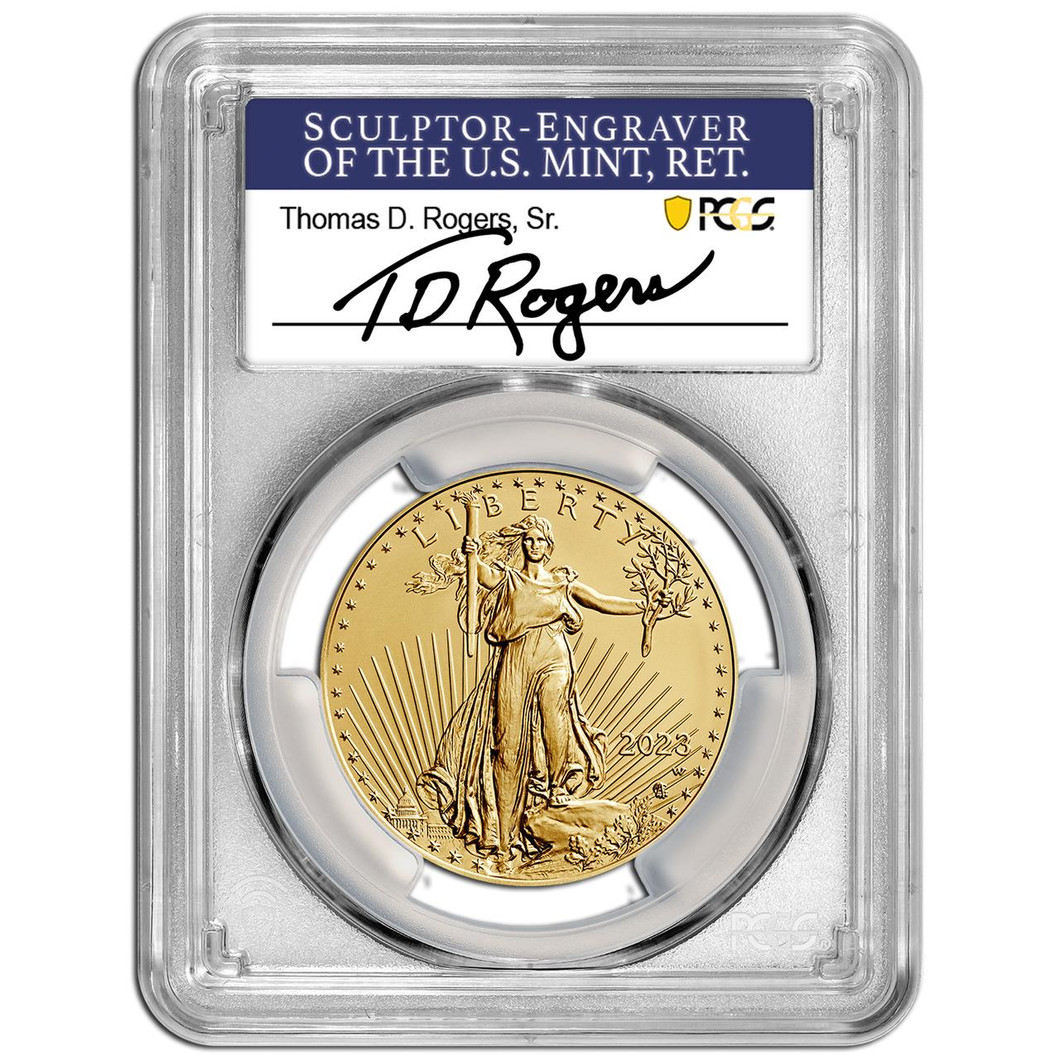 Bullionshark 2023-W $50 Burnished Gold Eagle PCGS SP70 