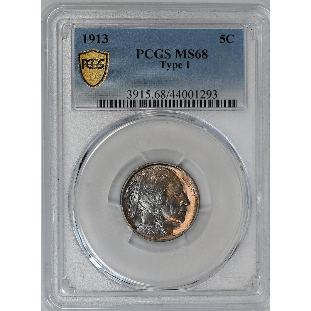 Bullionshark 1913 Type 1 Buffalo Nickel PCGS MS68 