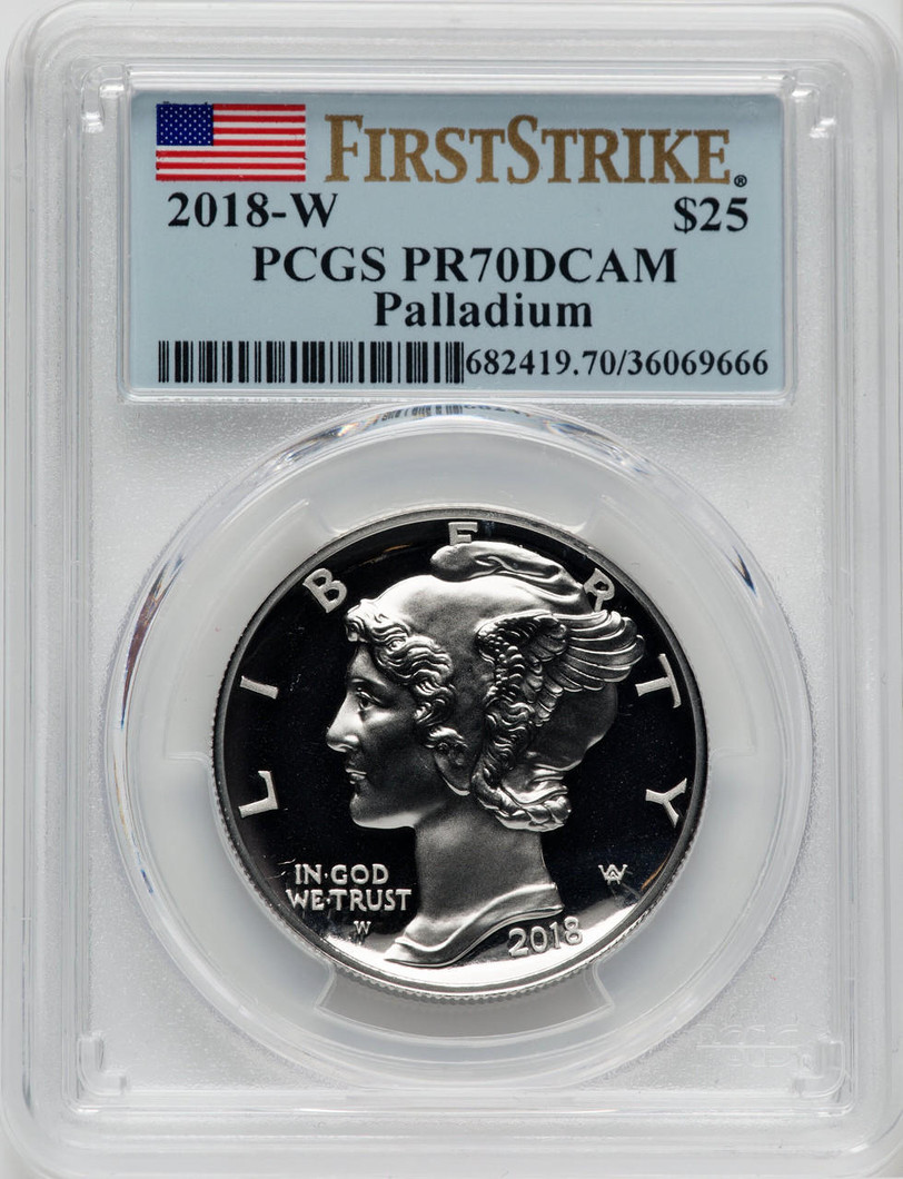Bullionshark 2018-W $25 Palladium Eagle NGC PR70DCAM First Strike