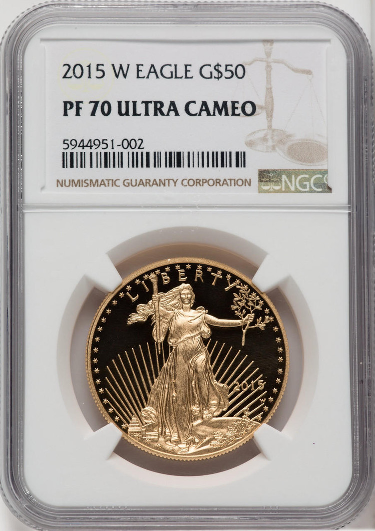 Bullionshark 2015-W $50 Gold Buffalo NGC PF70 UCAM 