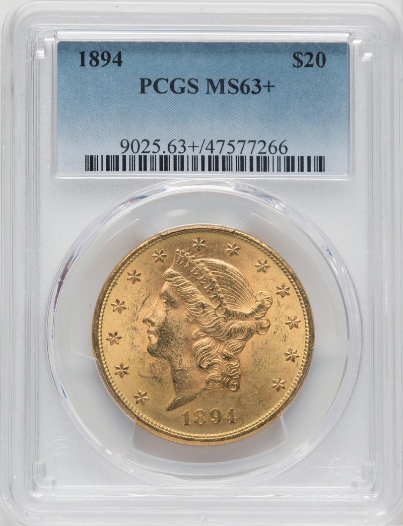 Bullionshark 1894 $20 Gold Liberty  PCGS MS63 