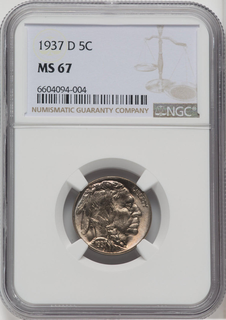 Bullionshark 1937-D Buffalo Nickel NGC MS67 - 764652011