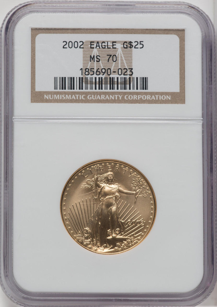 2002 $25 Gold Eagle NGC MS70