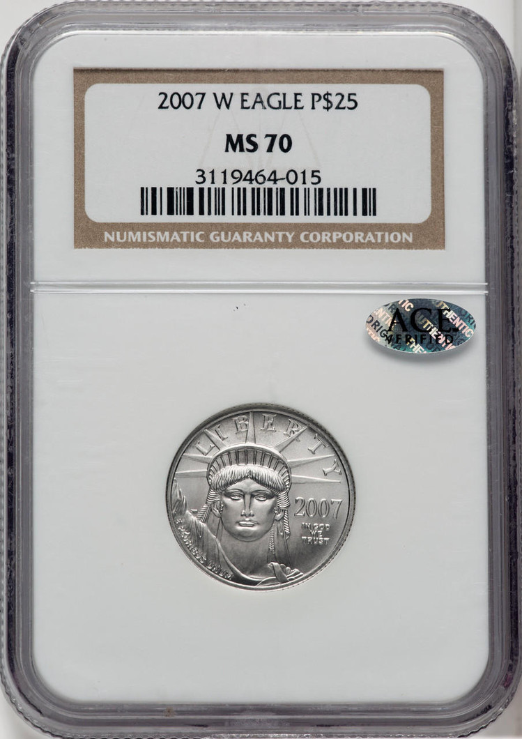 2007-W $25 Platinum Eagle NGC MS70