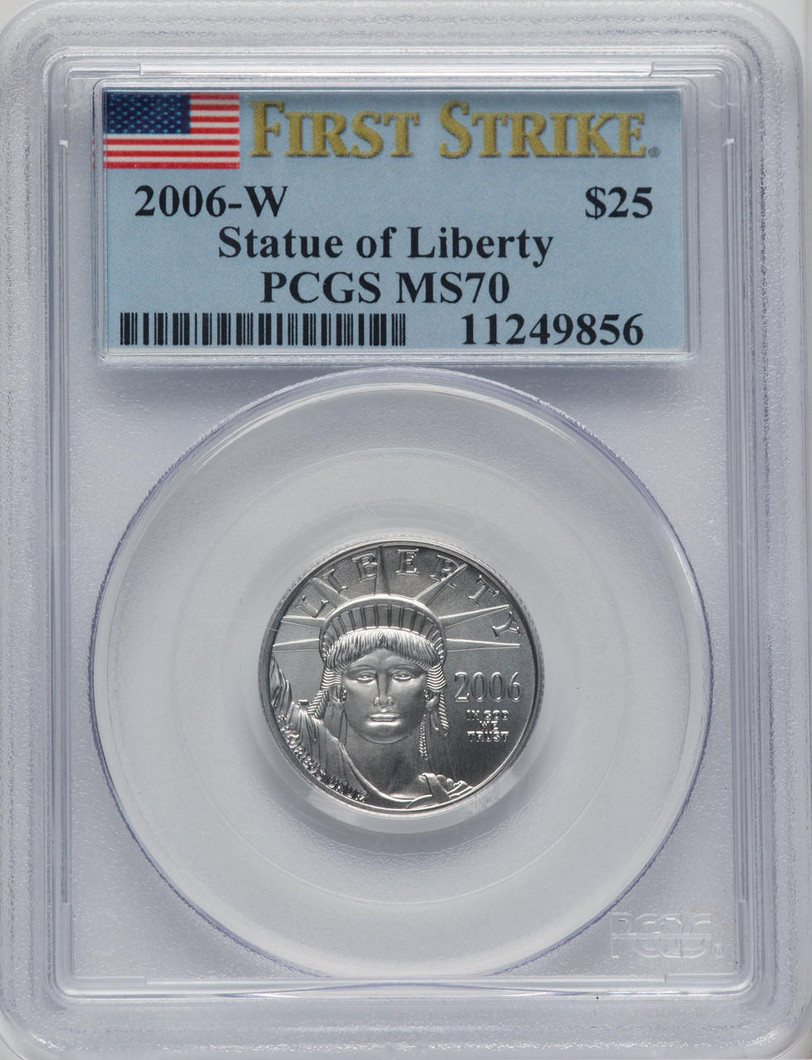 2006-W $25 Platinum St of Liberty PCGS MS70 First Strike