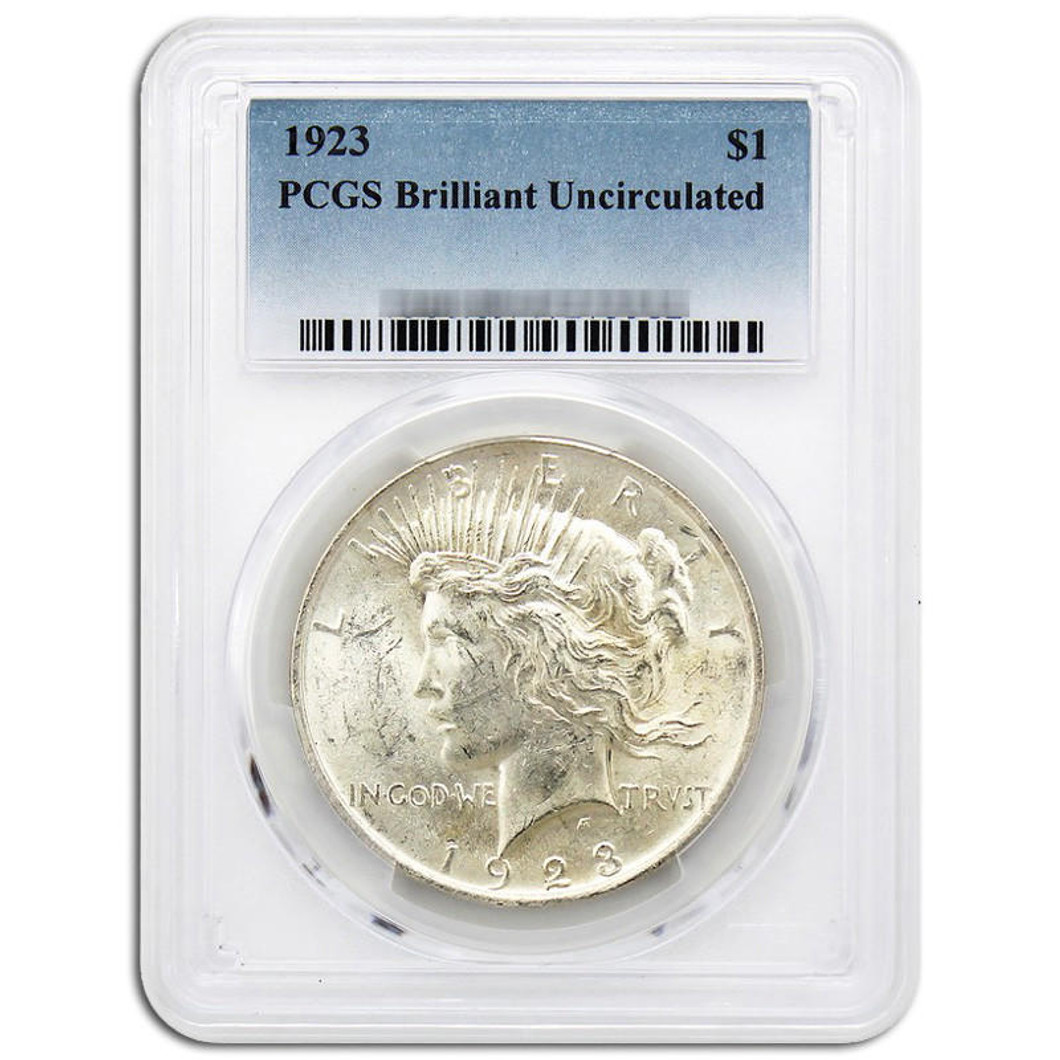 Bullionshark 1923 Peace Dollar PCGS Brilliant Uncirculated 