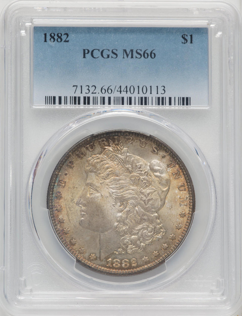 Bullionshark 1882 Silver Morgan Dollar PCGS MS66