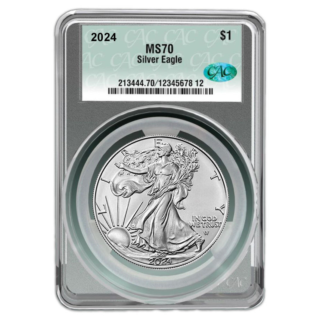 Bullionshark 2024 $1 American Silver Eagle CAC MS70 