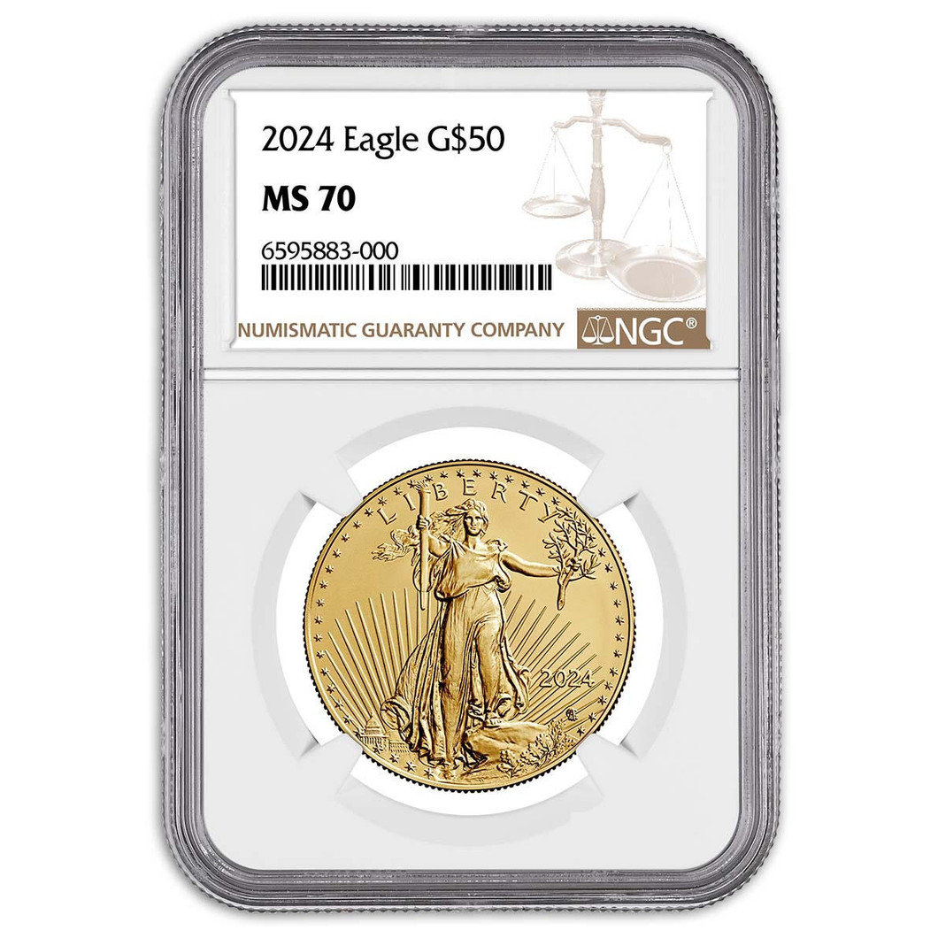 Bullionshark 2024 $50 American Gold Eagle 1 oz NGC MS70 Brown Label 