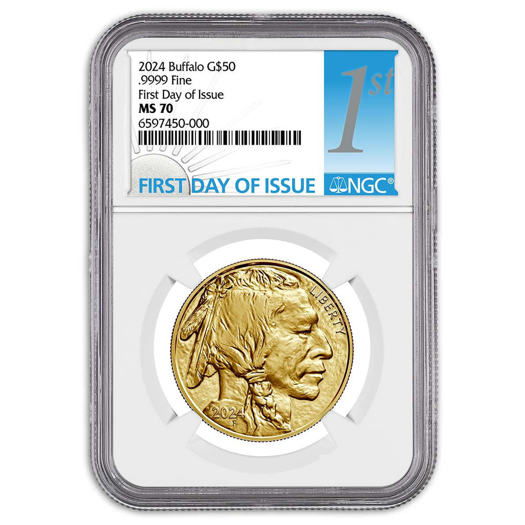 Bullionshark 2024 $50 American Gold Buffalo NGC MS70 FDI First Label 