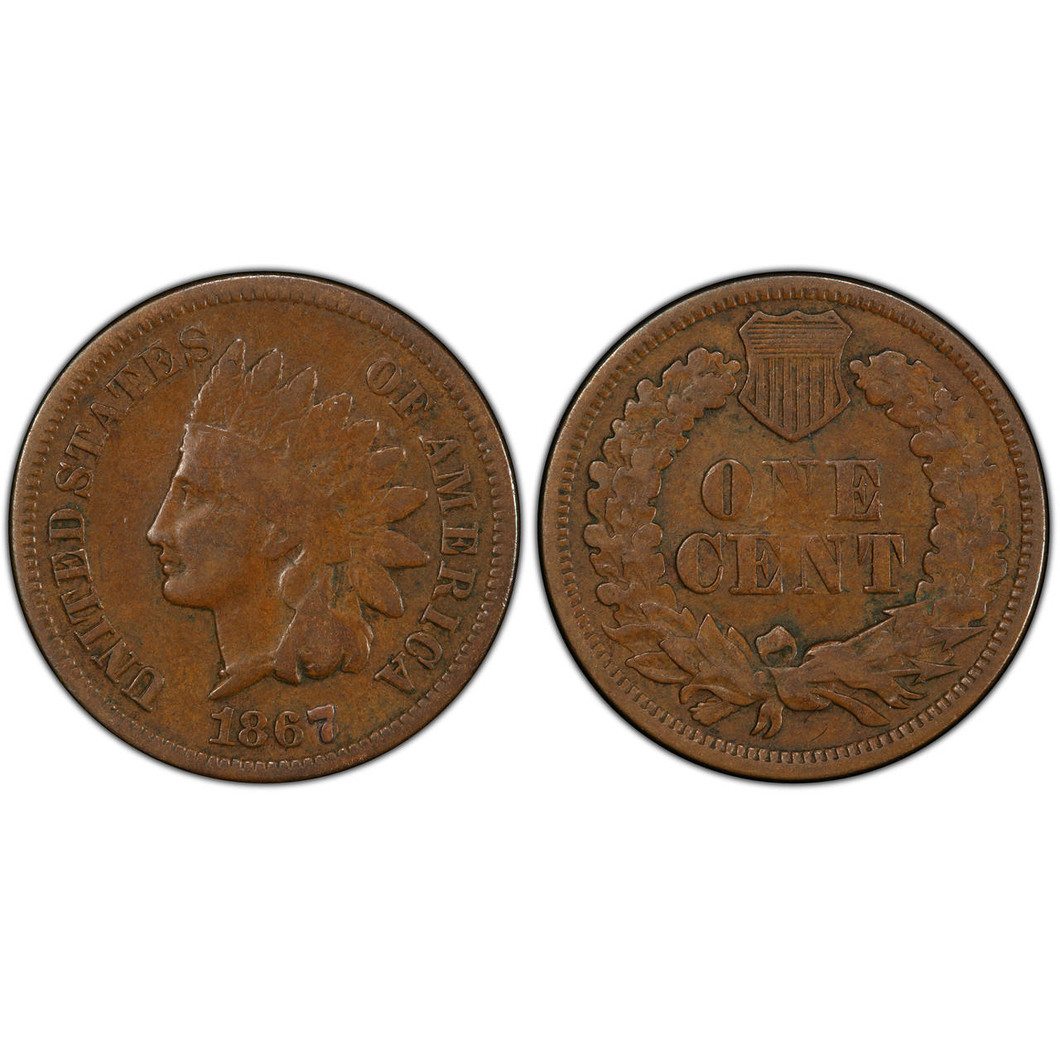 Bullionshark 1867 Indian Head Cent Circulated 