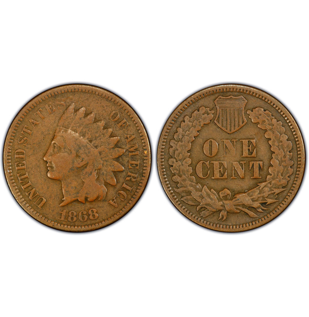 Bullionshark 1868 Indian Head Cent Circulated 