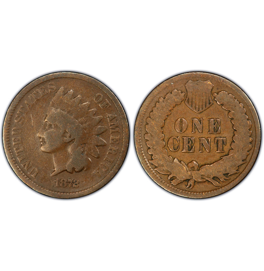 Bullionshark 1872 Indian Head Cent Circulated 