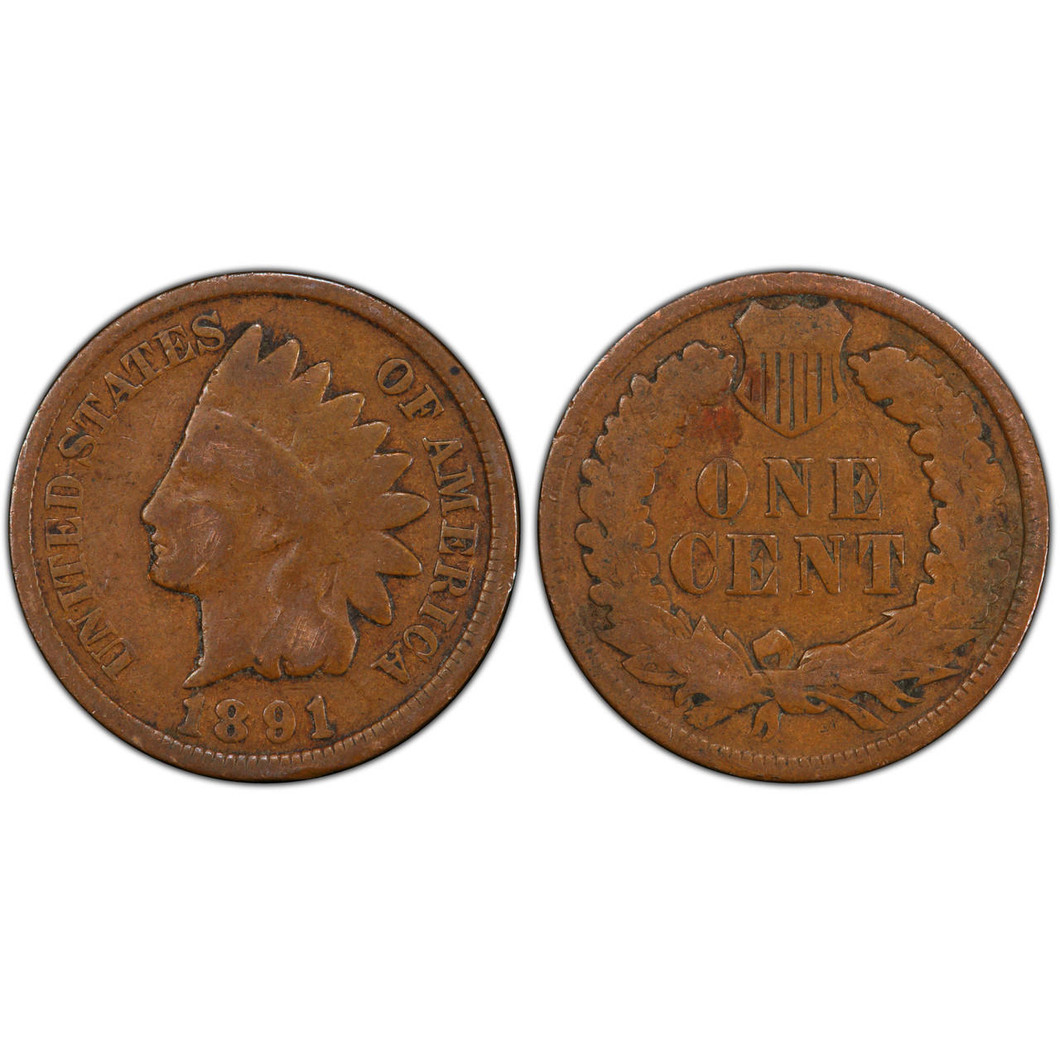 Bullionshark 1891 Indian Head Cent Circulated 