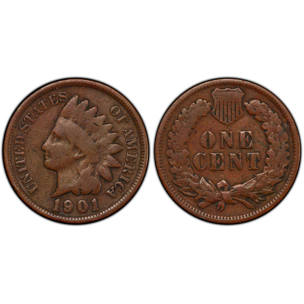 Bullionshark 1901 Indian Head Cent Circulated 