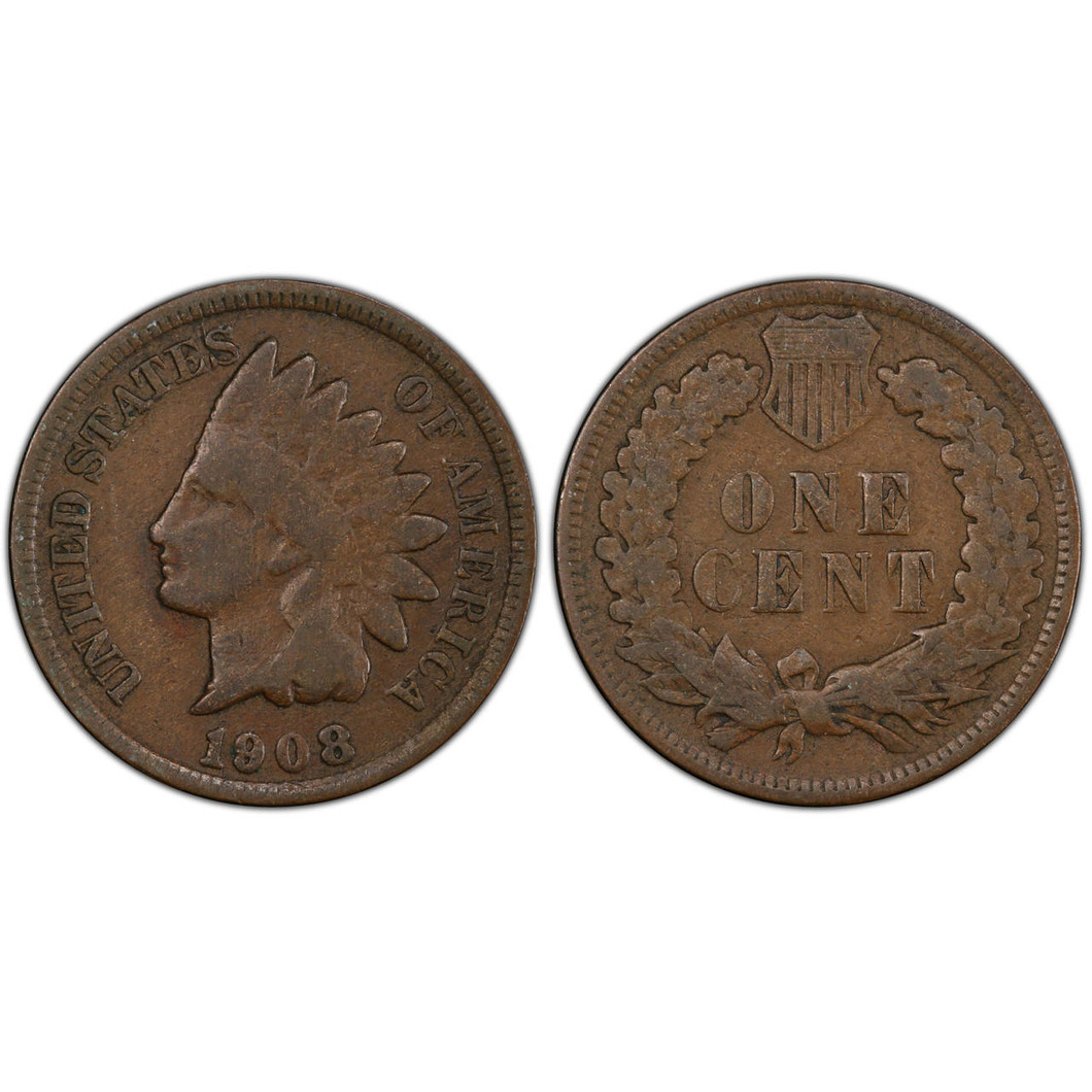 Bullionshark 1908 Indian Head Cent Circulated 