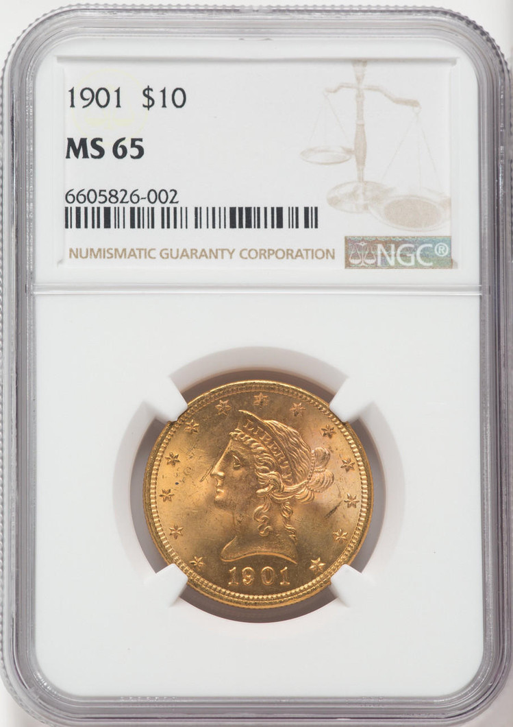 1901  $10 Gold Liberty NGC MS65