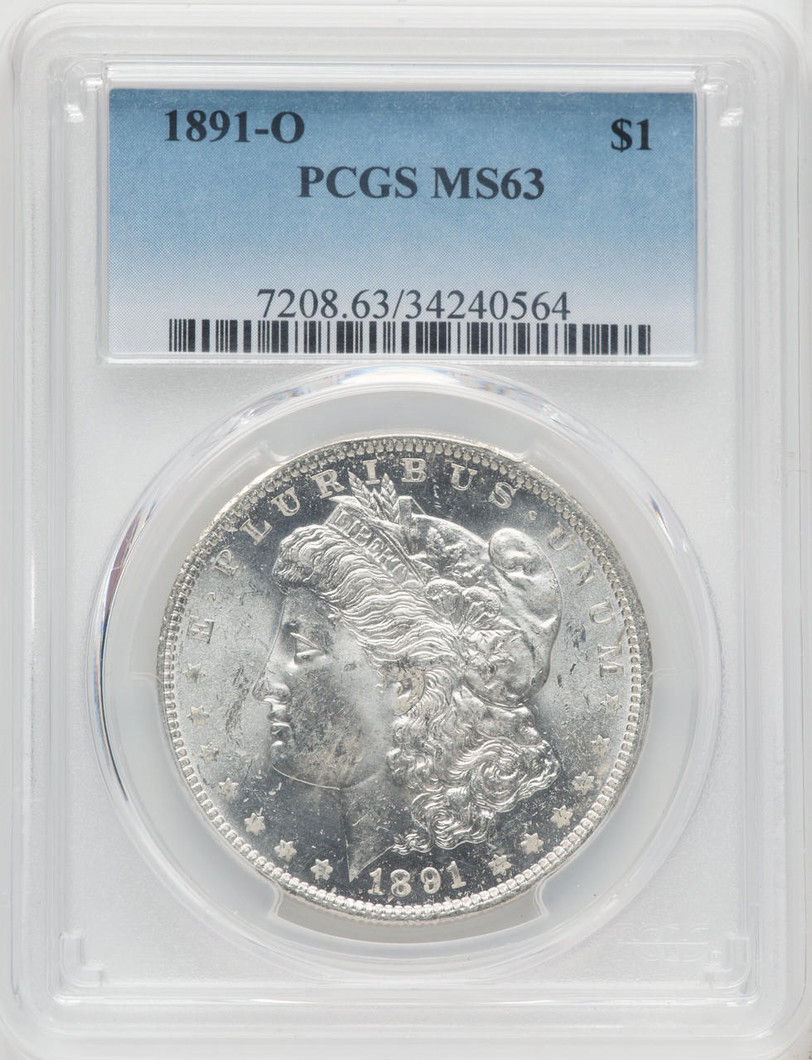 1891-O Silver Morgan Dollar PCGS MS63