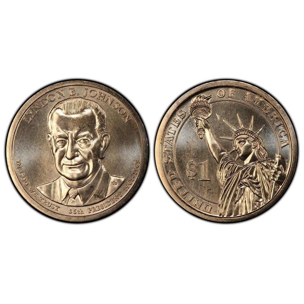 Bullionshark 2015-P Lyndon B. Johnson Presidential Dollar 