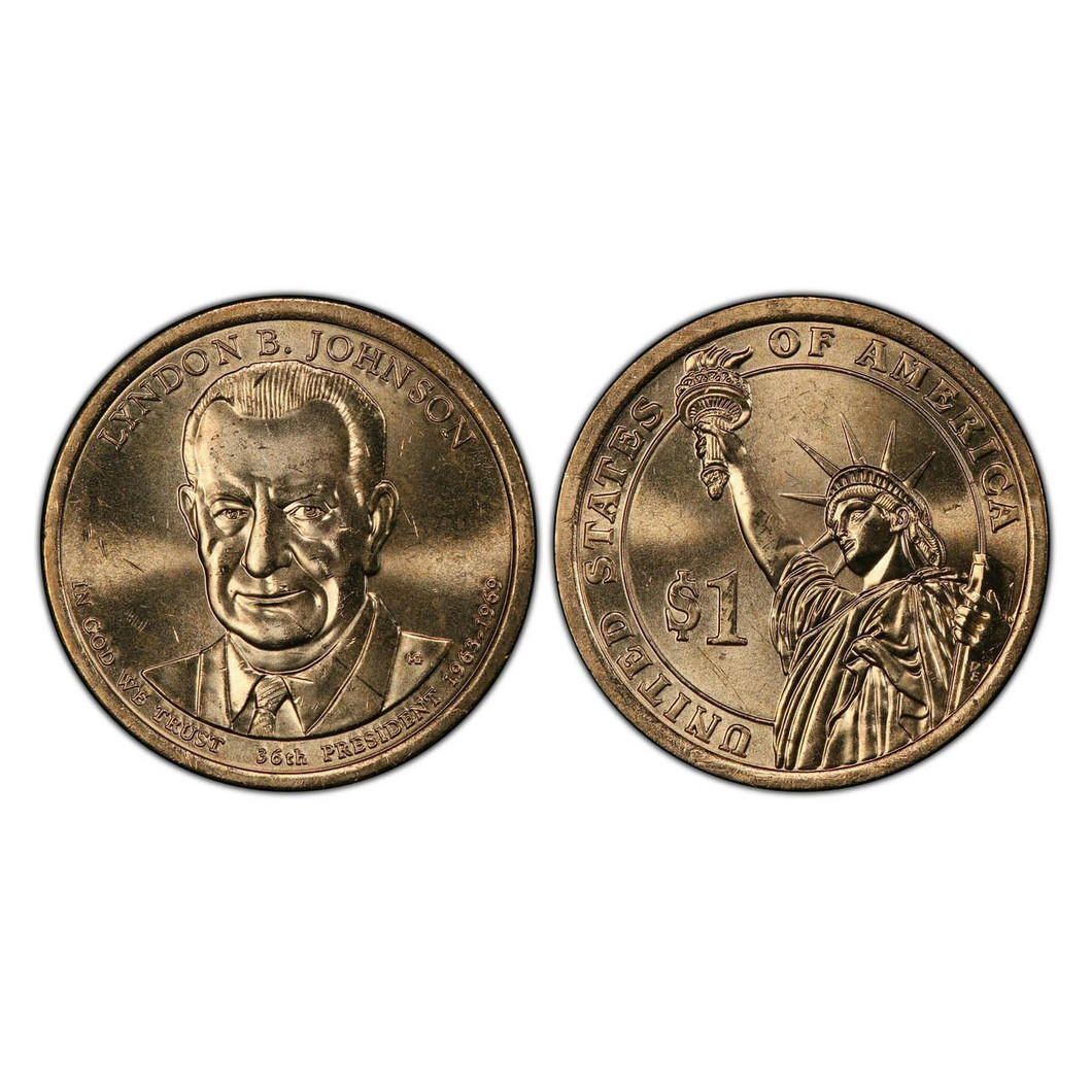 Bullionshark 2015-D Lyndon B. Johnson Presidential Dollar 