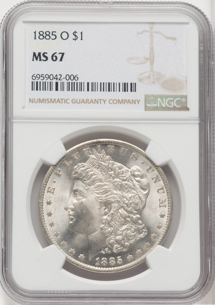 1885-O Silver Morgan Dollar NGC MS67