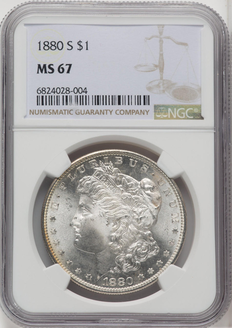 1880-S Silver Morgan Dollar NGC MS67 - 766858017