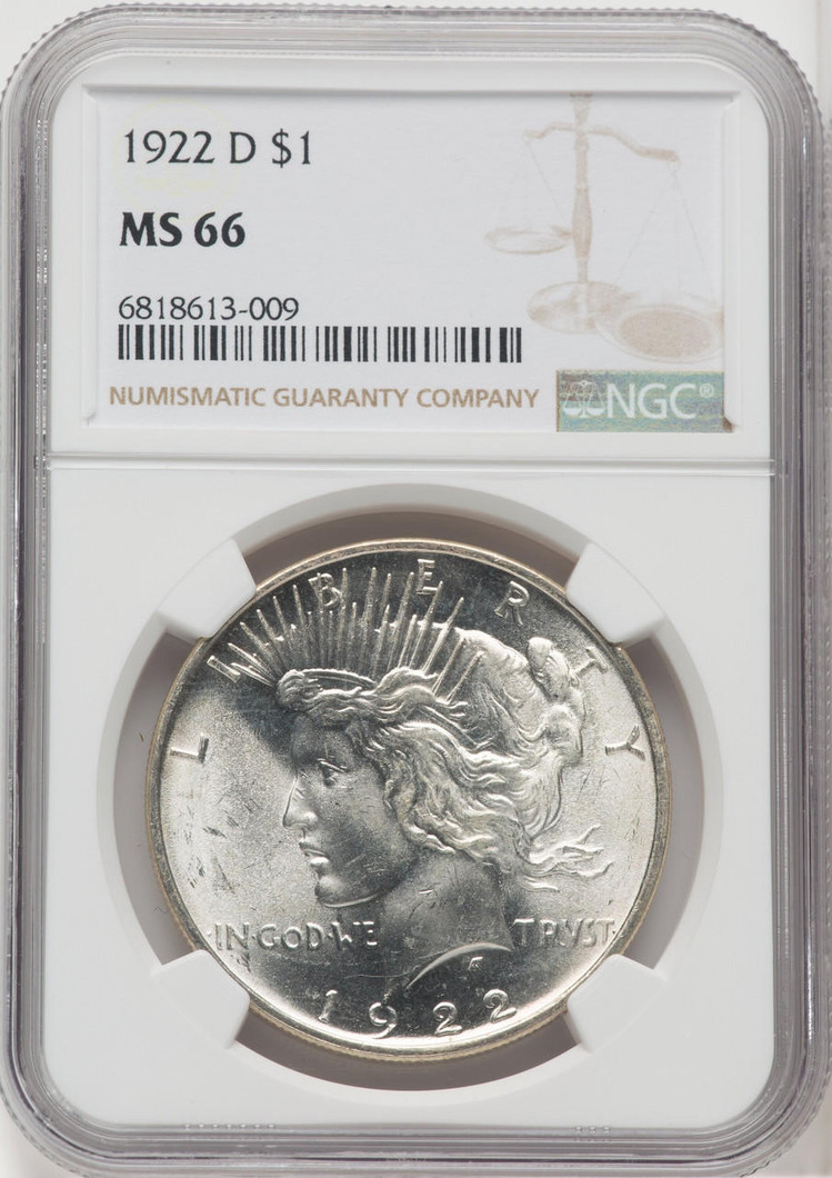 1922-D Silver Peace Dollar NGC MS66-766416026