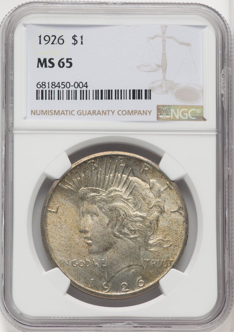 1926 Silver Peace Dollar NGC MS65