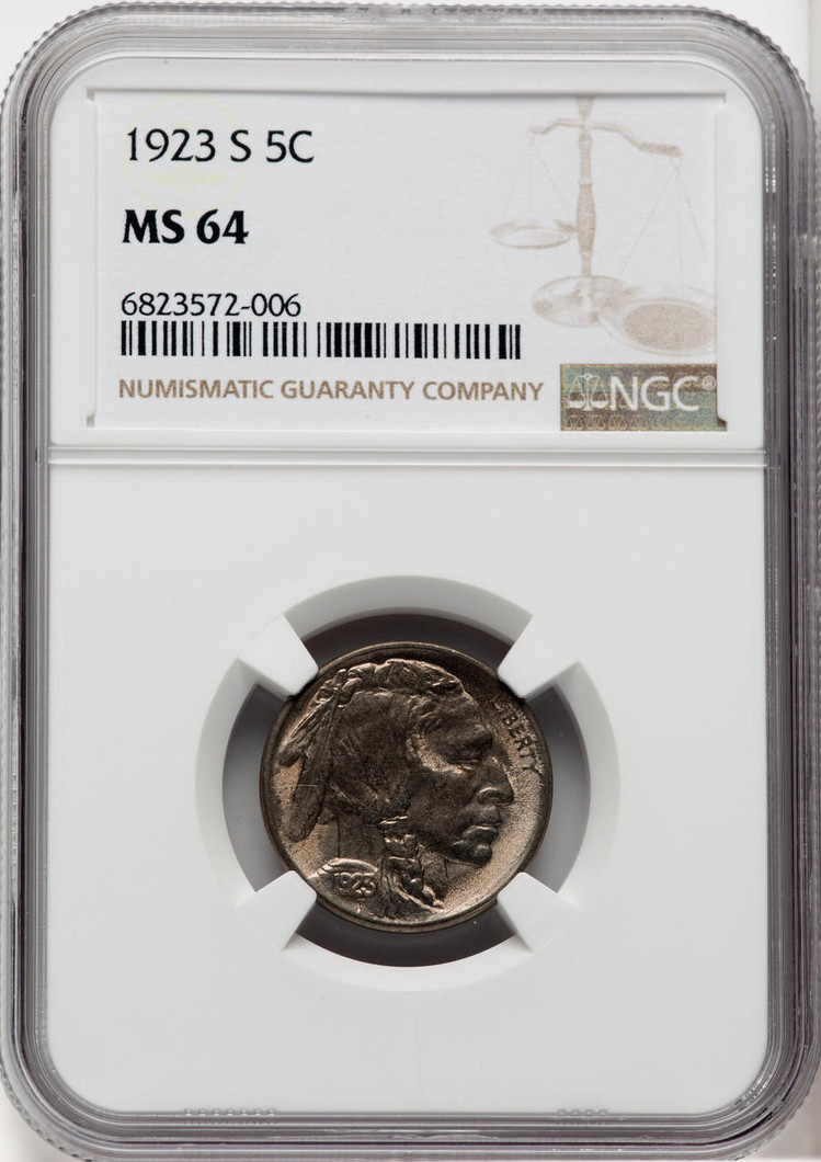 Bullionshark 1923-S Buffalo Nickel NGC MS64 