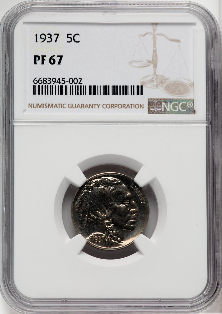 Bullionshark 1937 Proof Buffalo Nickel NGC PF67 