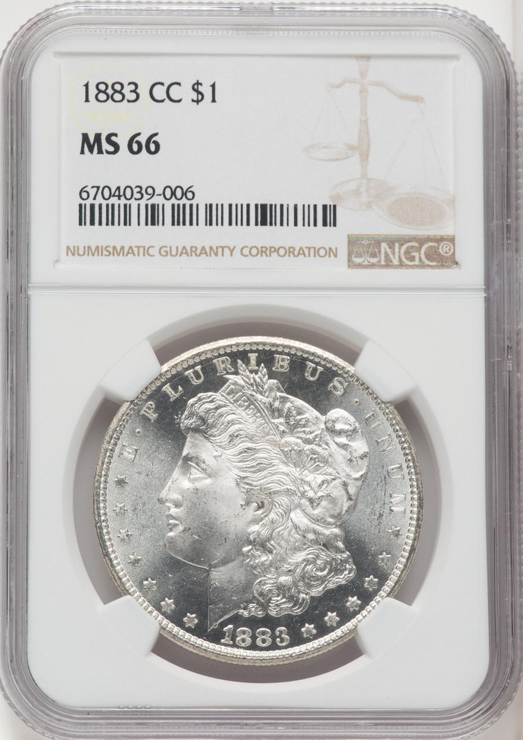Bullionshark 1883-CC Morgan Silver Dollar NGC MS66 