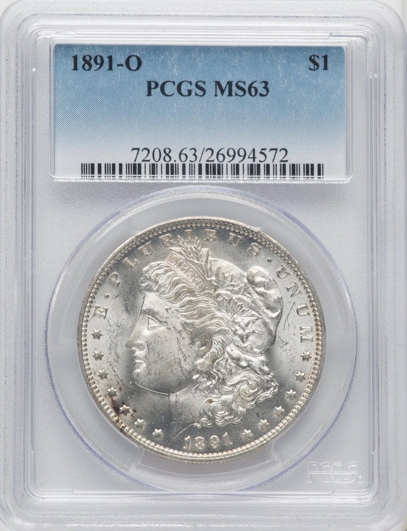 Bullionshark 1891-O Morgan Silver Dollar PCGS MS63 