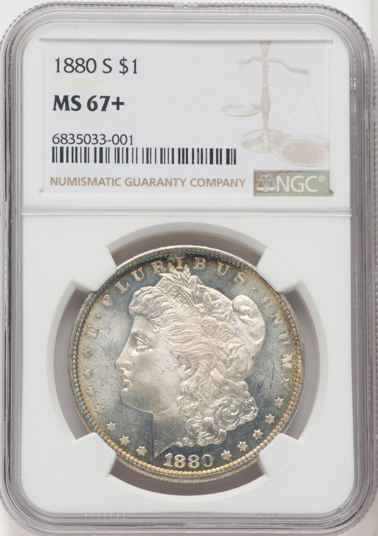 Bullionshark 1880-S Morgan Silver Dollar NGC MS67+ - 765813034 