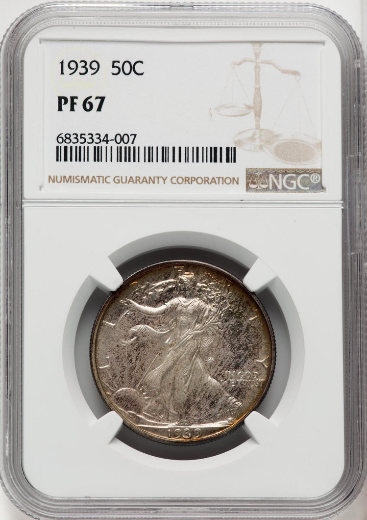 Bullionshark 1939 Proof Walking Liberty Half Dollar NGC PF67 