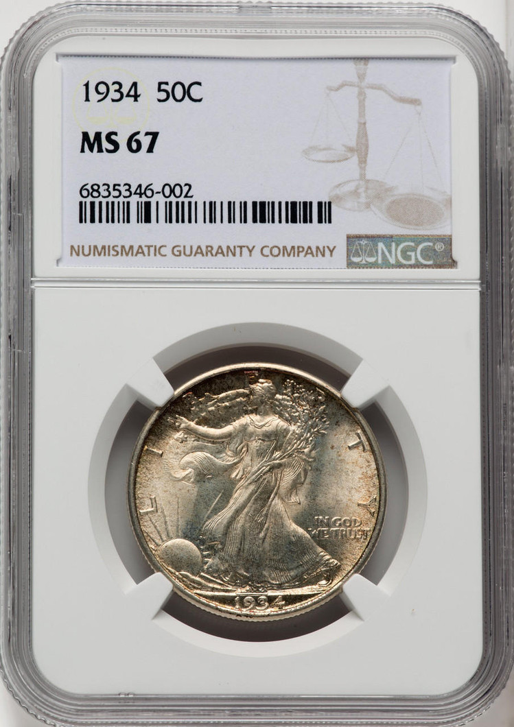 Bullionshark 1934 Walking Liberty Half Dollar NGC MS67 - 766914007 