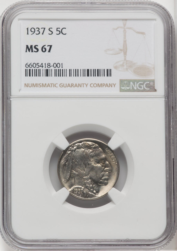  1937-S Buffalo Nickel NGC MS67 - 764245023 