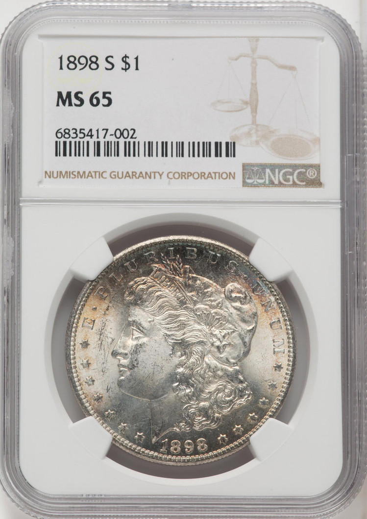 Bullionshark 1898-S Morgan Silver Dollar NGC MS65 - 768136042 