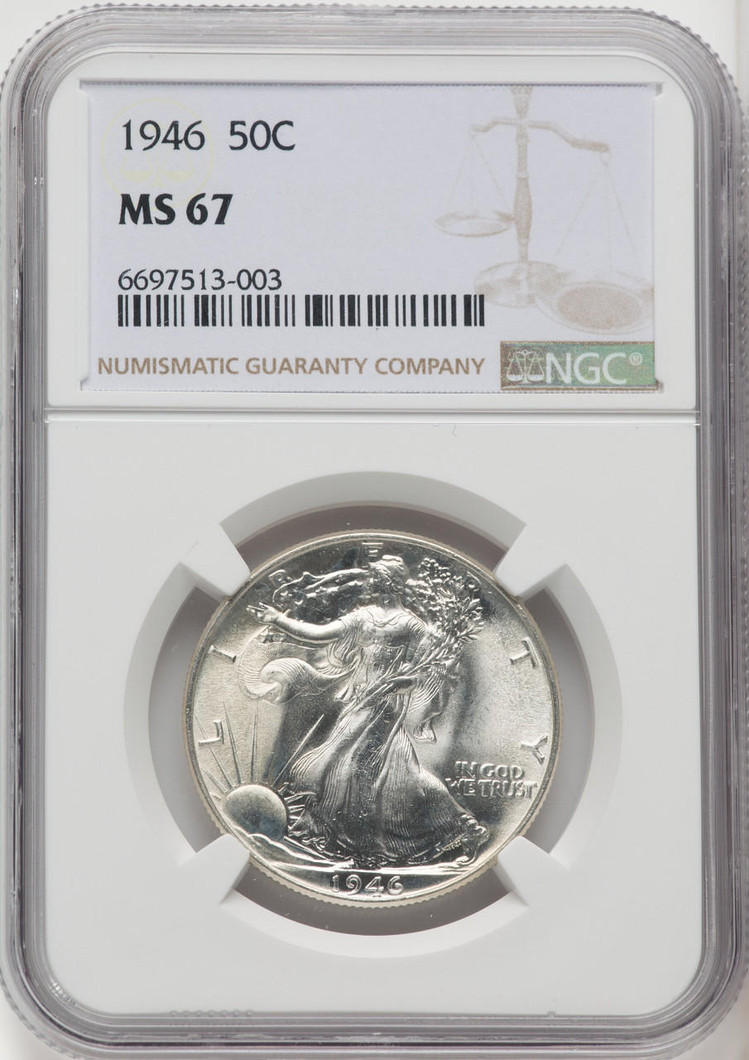 Bullionshark 1946 Walking Liberty Half Dollar NGC MS67 - 765488020 