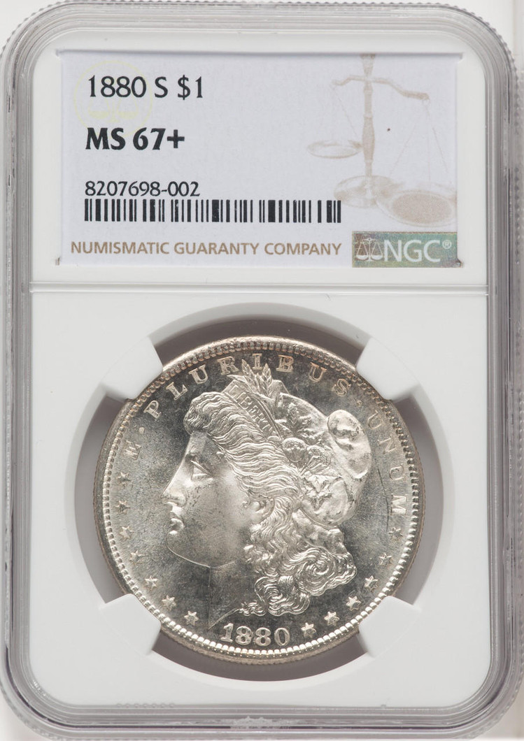 Bullionshark 1880-S Morgan Silver Dollar NGC MS67+ - 768193005 