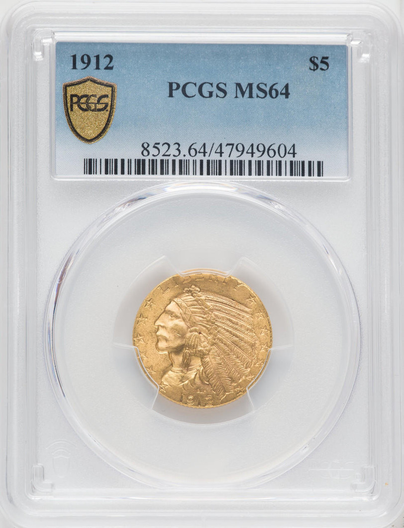  1912 $5 Gold Indian PCGS MS64 