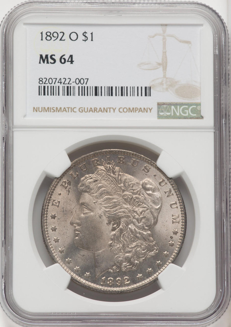 Bullionshark 1892-O Morgan Silver Dollar NGC MS64 