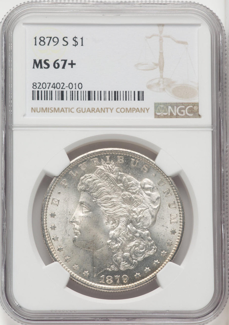 Bullionshark 1879-S Morgan Silver Dollar NGC MS67+ 