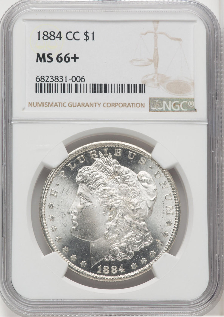 Bullionshark 1884-CC Morgan Silver Dollar NGC MS66+ - 768118008 