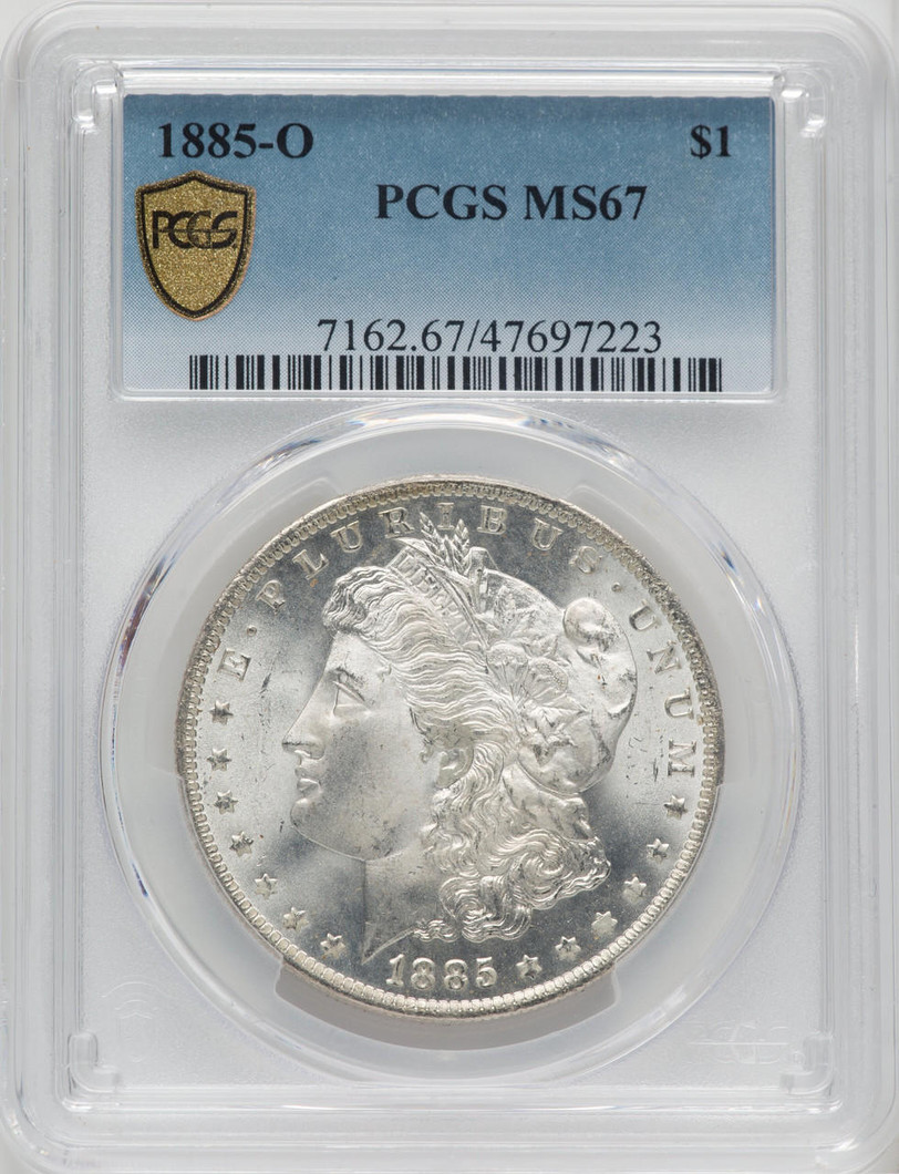 1885-O Silver Morgan Dollar PCGS MS67 
